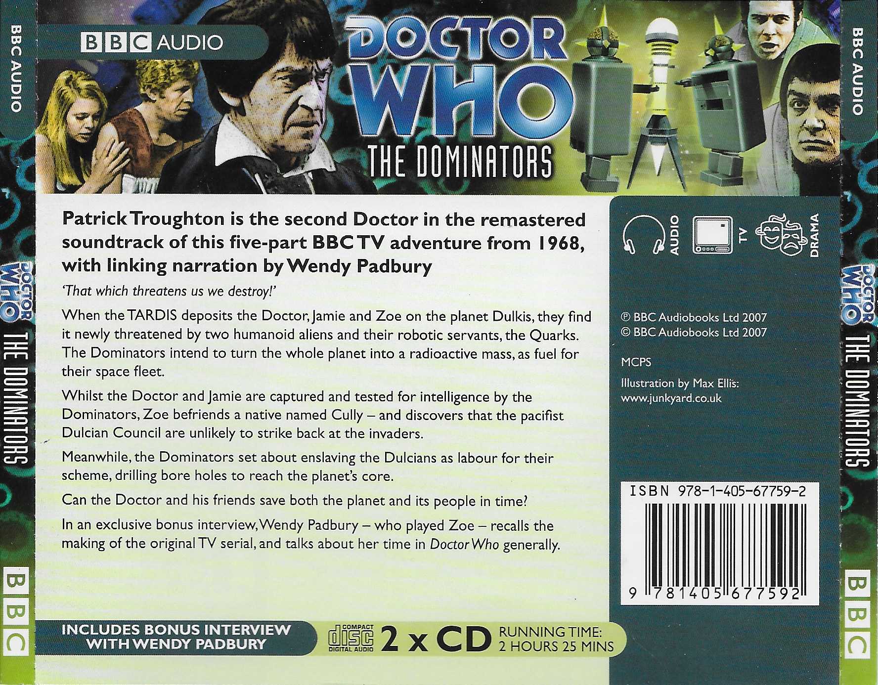 Picture of ISBN 978-1-405-67759-2 Doctor Who - The Dominators by artist Norman Ashby from the BBC records and Tapes library